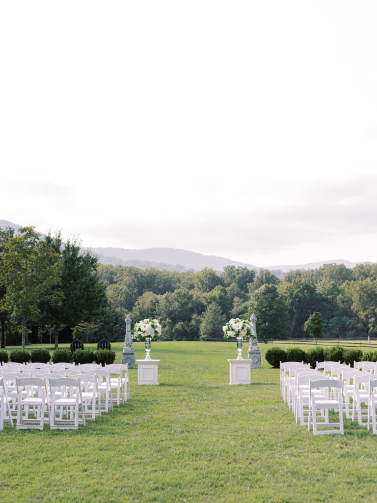 The Inn at Little Washington wedding ceremony site outdoors