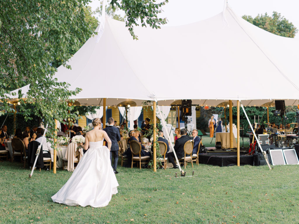 The Inn at Little Washington wedding reception under a tent