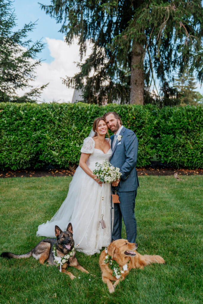 philadelphia wedding, glen mills private estate wedding, dogs in wedding