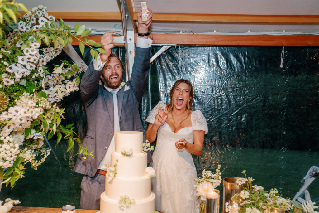 philadelphia wedding, glen mills private estate wedding, tented wedding, gender reveal wedding cake