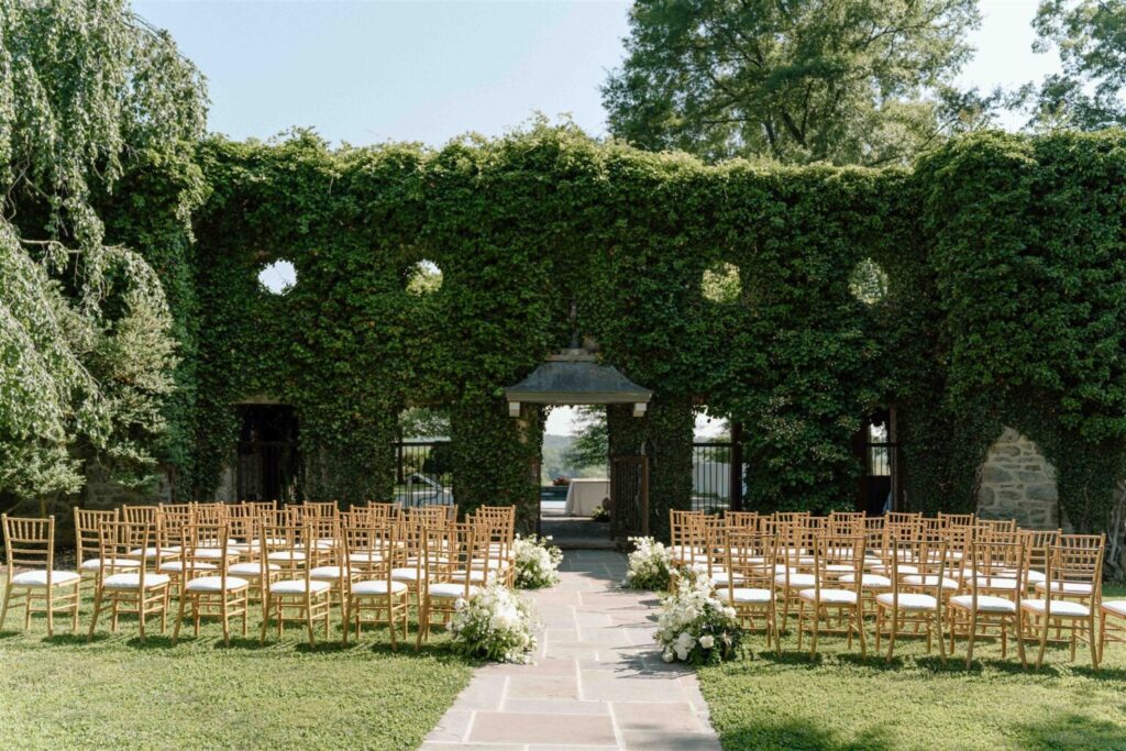 outdoor Goodstone Inn wedding ceremony space