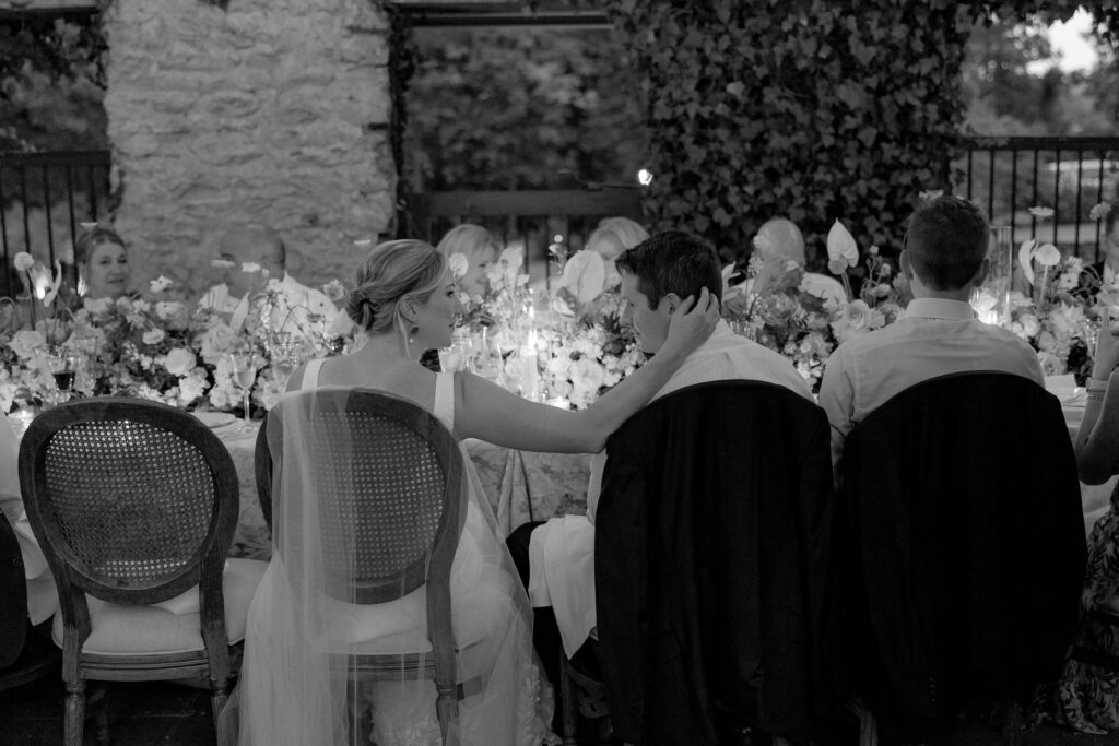 black and white outdoor wedding, goodstone inn wedding, virginia wedding
