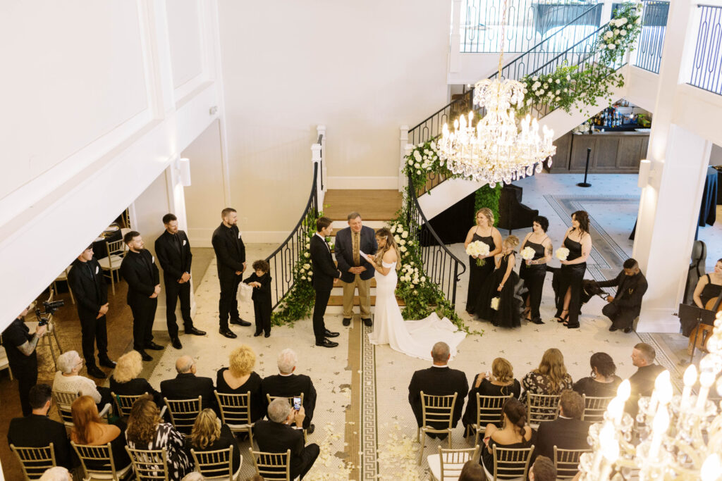 Indiana wedding, Restored Bank Wedding, wedding ceremony