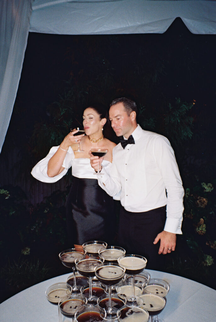 Espresso martini tower, Middleburg VA wedding, Red Fox Inn wedding, Virginia wedding
