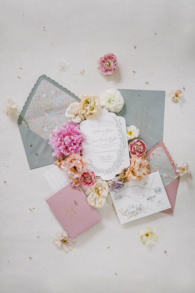 wedding invitation, wedding invitation suite, wedding invitation envelope, wedding stationary, flat lay