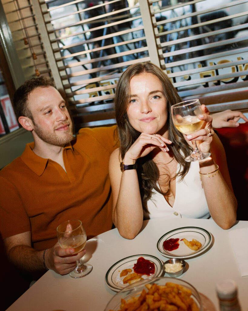 nyc engagement shoot, new york engagement shoot, laid back engagement shoot, montague diner