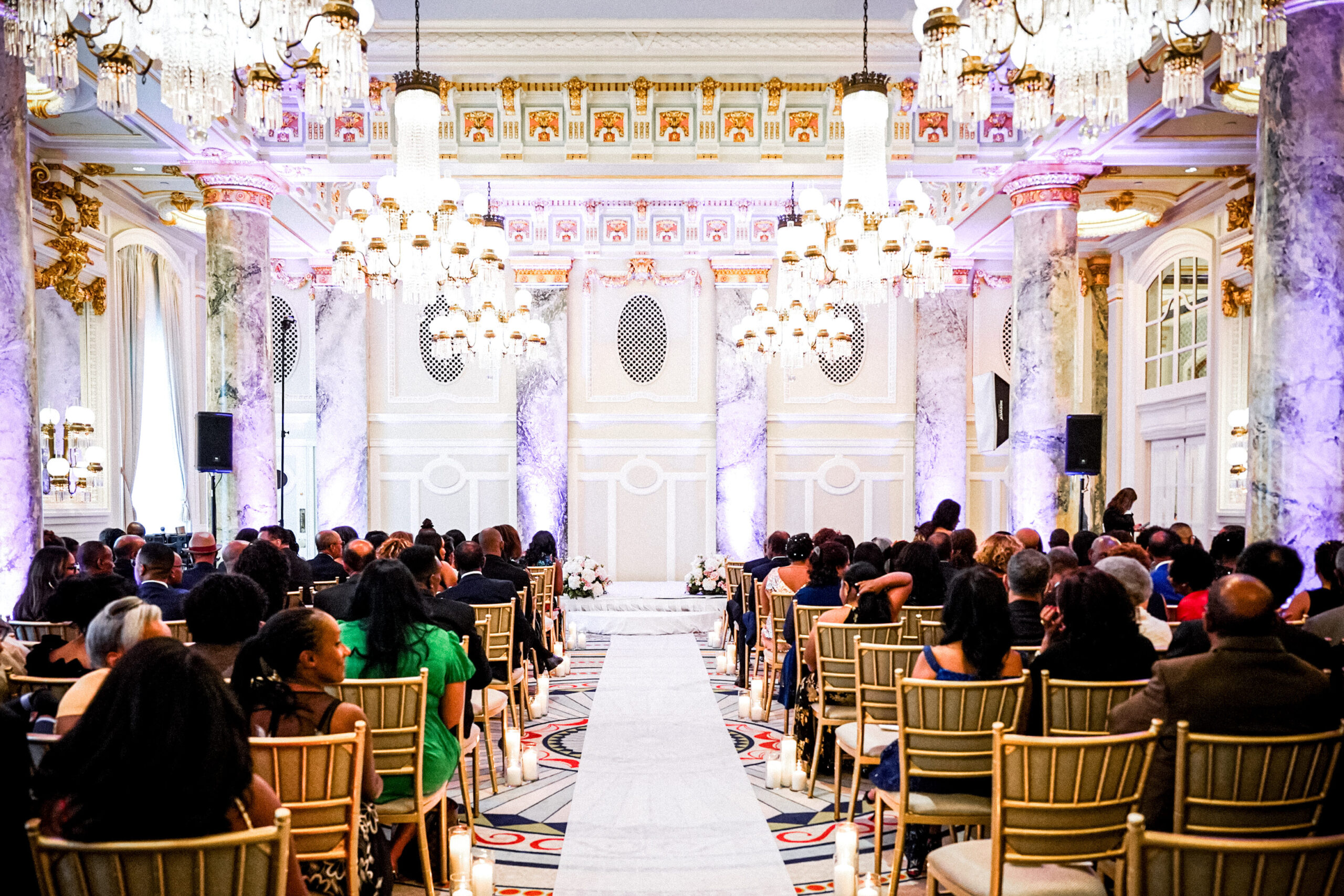 willard intercontinental washington d.c. wedding, wedding ceremony, wedding aisle runner, luxury wedding planner and designer, ceremony decor