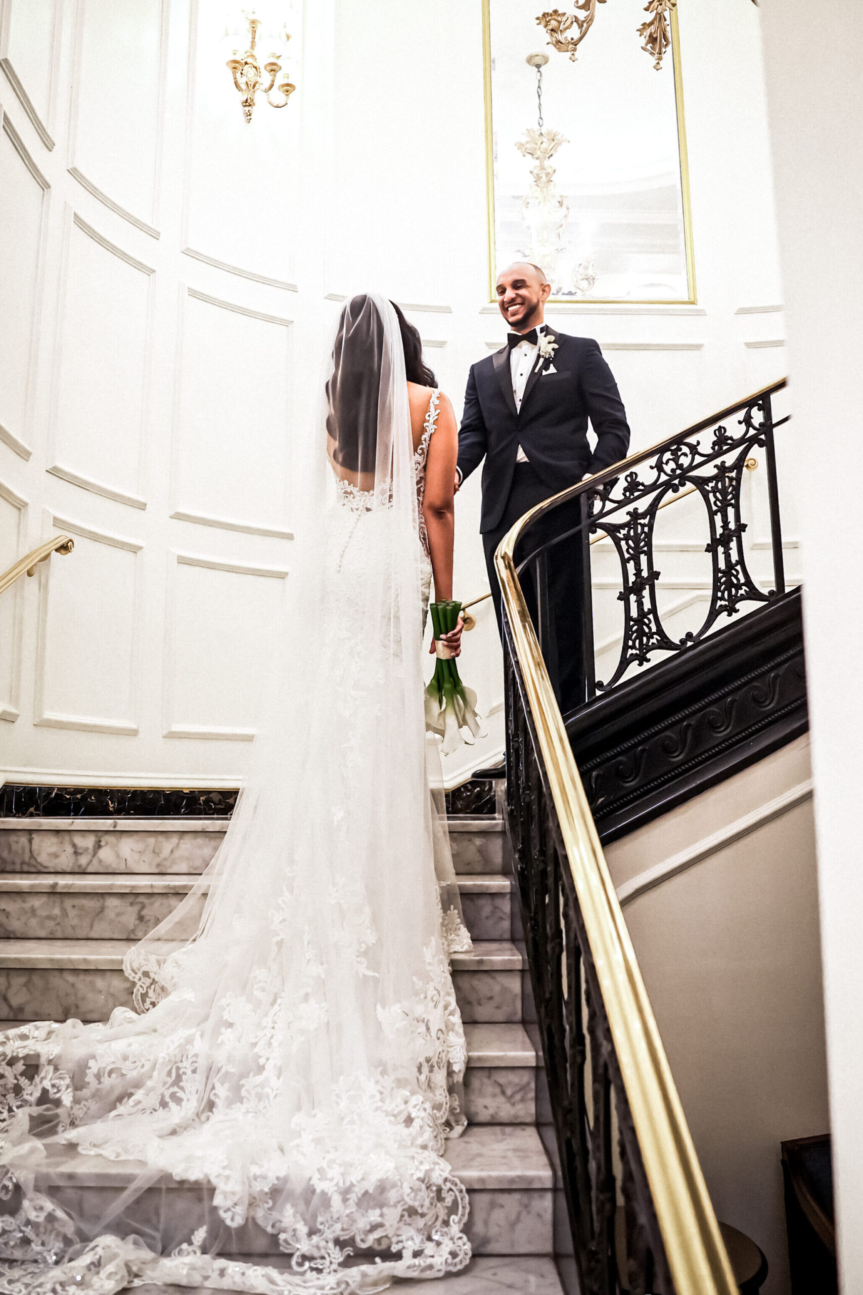 the willard intercontinental washington d.c. wedding, bride and groom, wedding veil, luxury wedding planner and designer