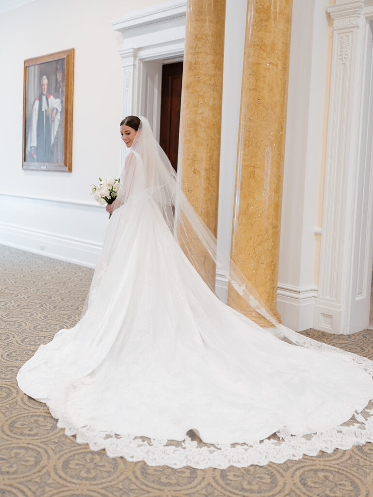 National Museum of Women in the Arts wedding, bridal portrait, 