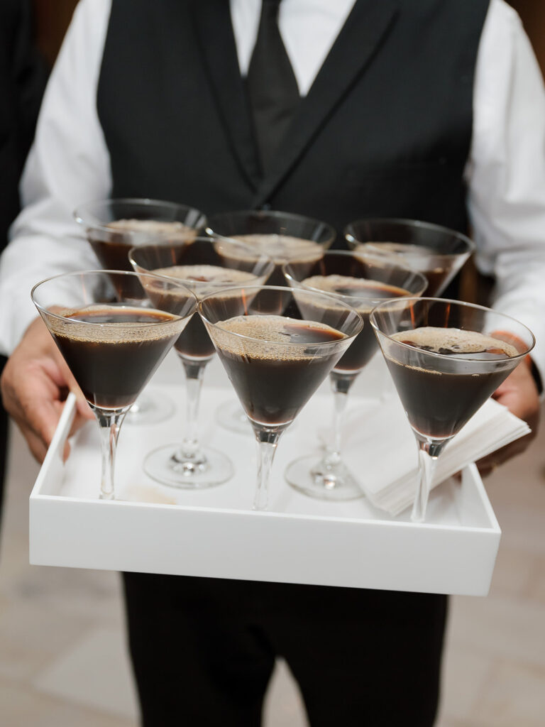 National Museum of Women in the Arts wedding, wedding reception, espresso martinis