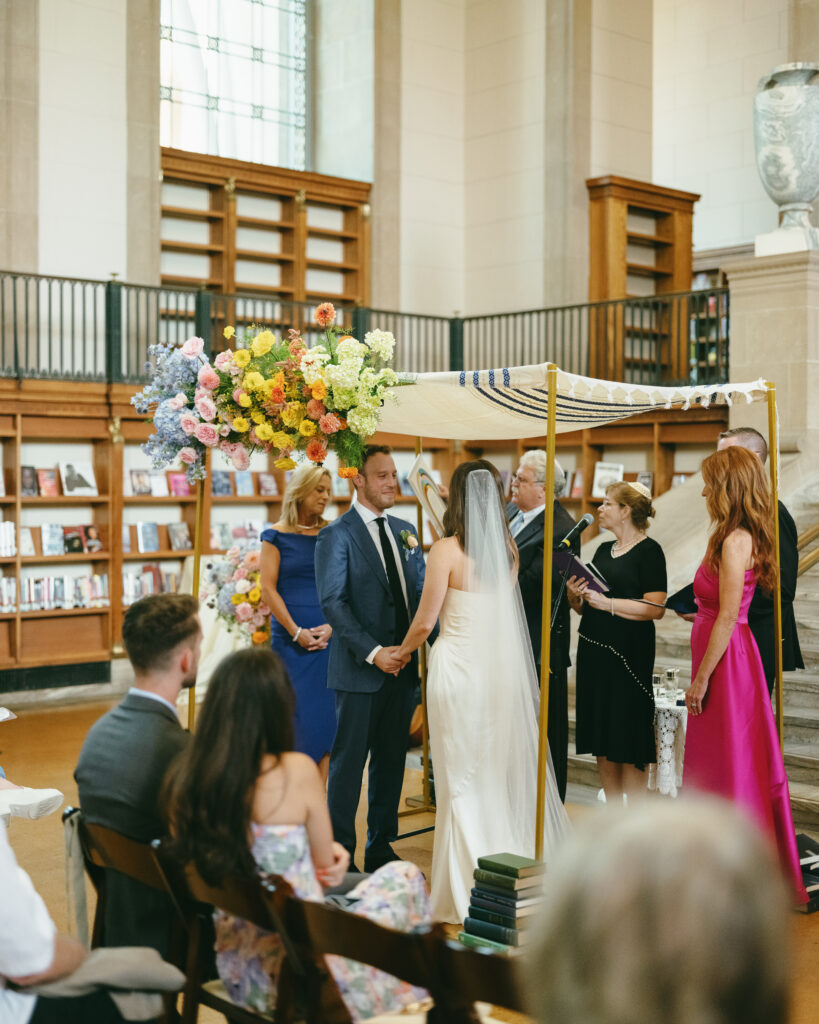 Monochromatic Wedding in Indiana, Indianapolis || colorful wedding, wedding, library wedding, indoor wedding, indoor reception, indoor ceremony, jewish wedding, chuppah, indiana wedding, library wedding, wedding ceremony, wedding reception, wedding planning, luxury wedding planner, luxury wedding, wedding design and planning, wedding planner, virginia wedding planner, dc wedding planner, maryland wedding planner, international wedding planner, florida wedding planner, destination wedding planner