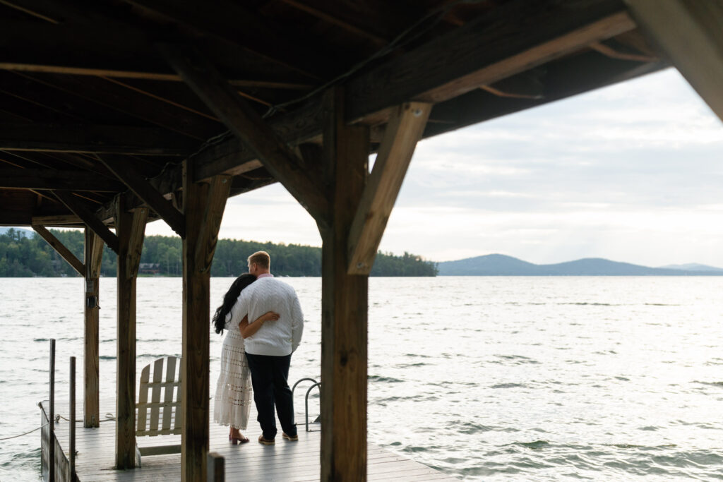 engagement shoot, lake winniesaukee, zimmerman dress, bridal engagement shoot, luxury wedding planner, luxury wedding photographer