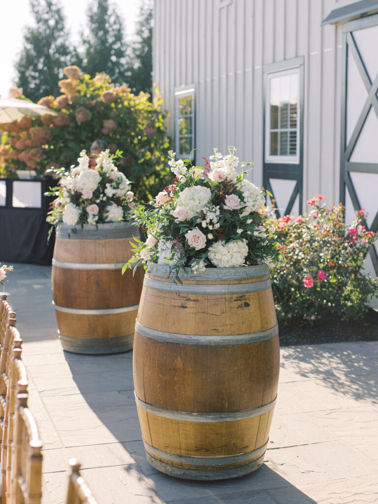 wedding ceremony, wedding flowers, wedding, shadow creek wedding, white and pink wedding, virginia wedding, wedding planner