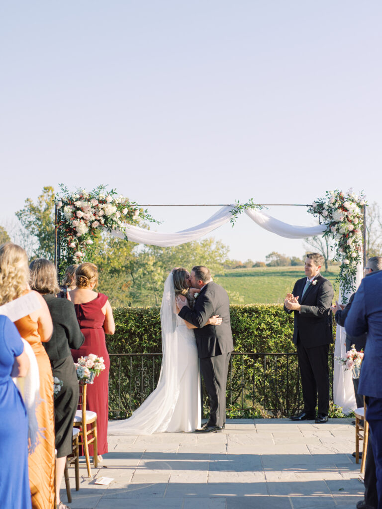 wedding, shadow creek wedding, white and pink wedding, virginia wedding, wedding planner, wedding ceremony, wedding flower arch