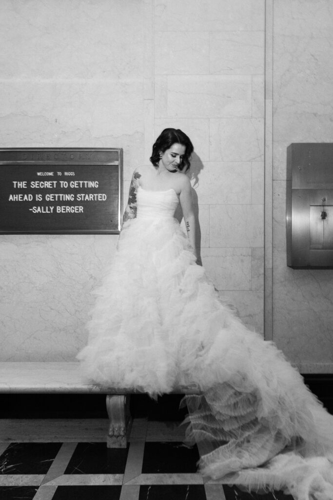 vida events wedding, meridian house wedding, bride, wedding dress, the riggs dc wedding
