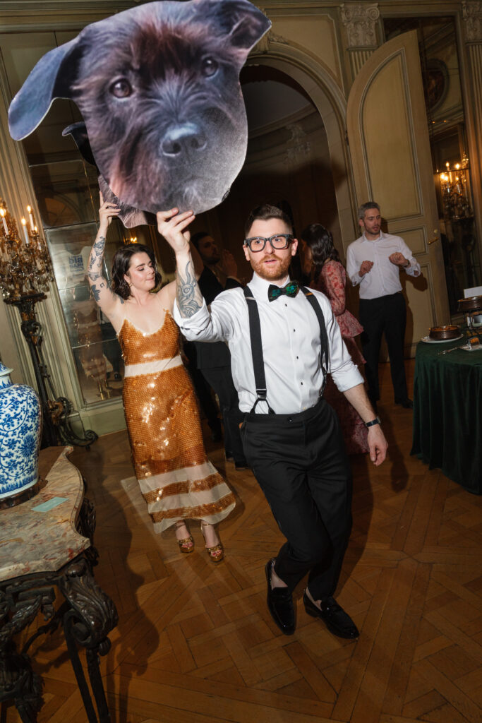 vida events wedding, meridian house wedding, bride and groom, bride reception dress, dance floor props