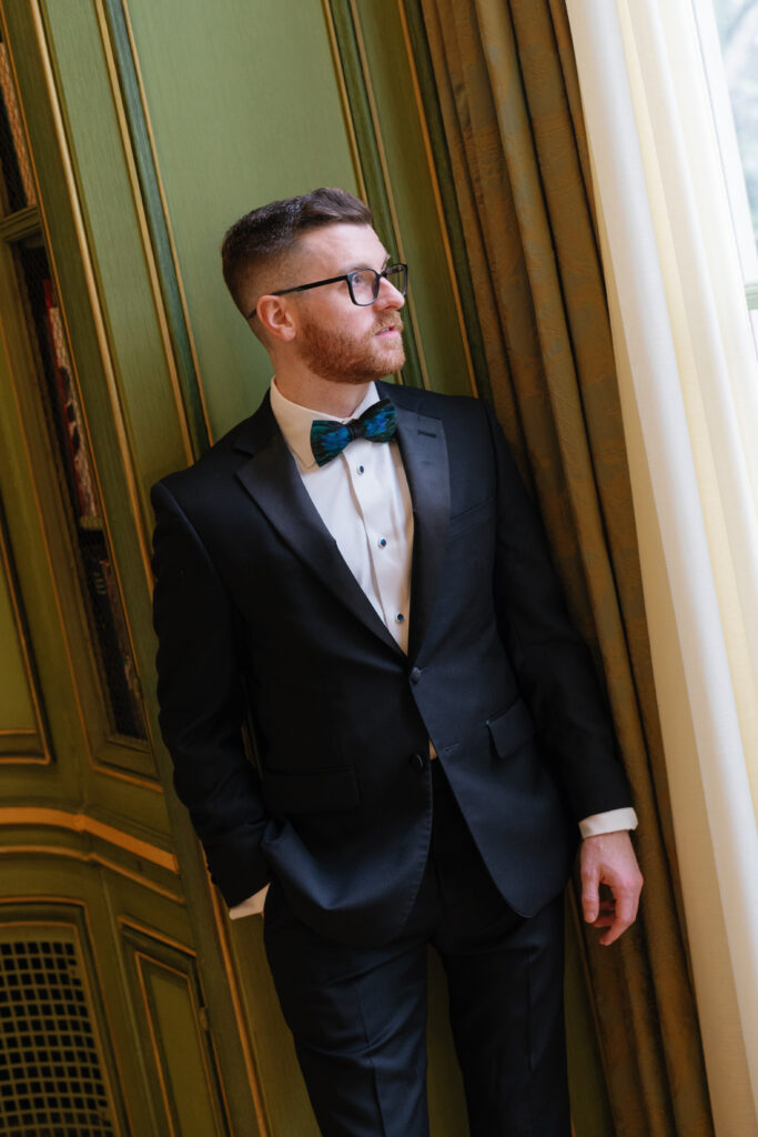 vida events wedding, meridian house wedding, groom, groom tuxedo