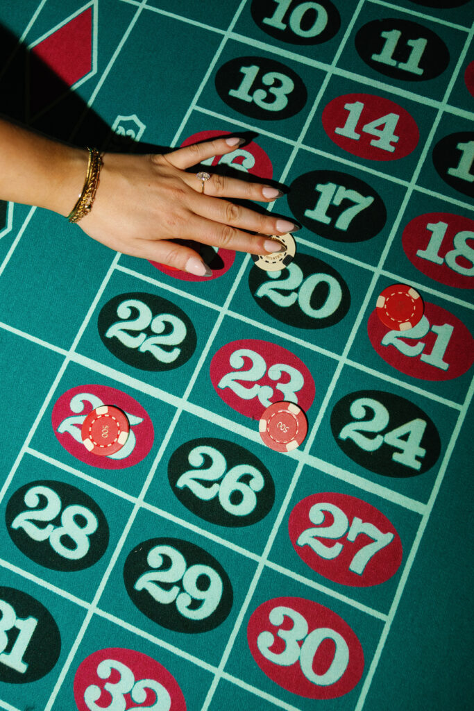 casino wedding, wedding roulette table, vida events wedding, meridian house wedding
