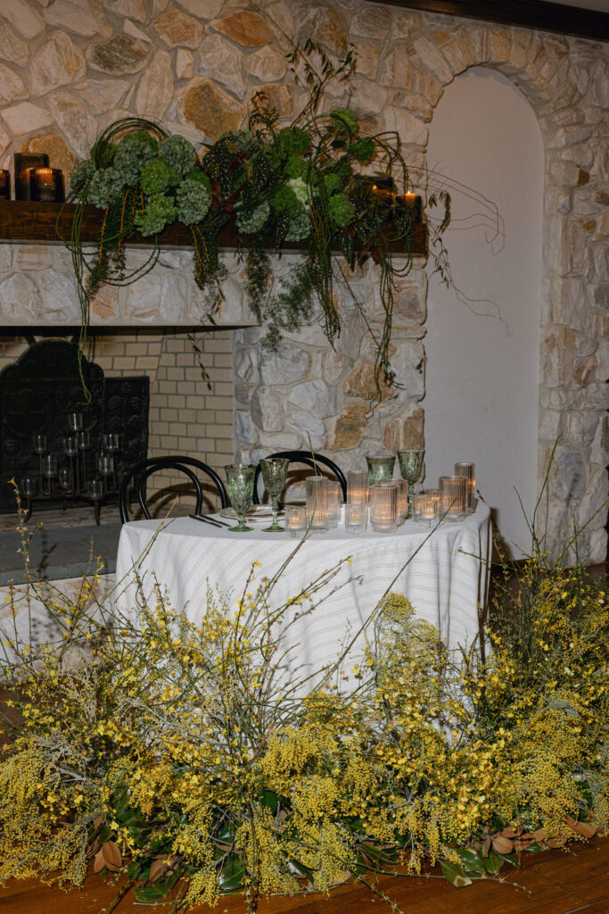 people magazine featured wedding, kobie turner wedding, virginia wedding planner, white and green wedding, vida events wedding, reception tablescape, wedding reception, sweetheart table