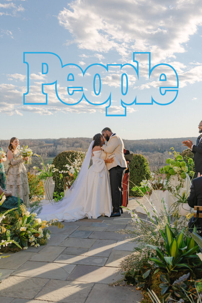 people magazine featured wedding, kobie turner wedding, virginia wedding planner, white and green wedding, vida events wedding, wedding ceremony