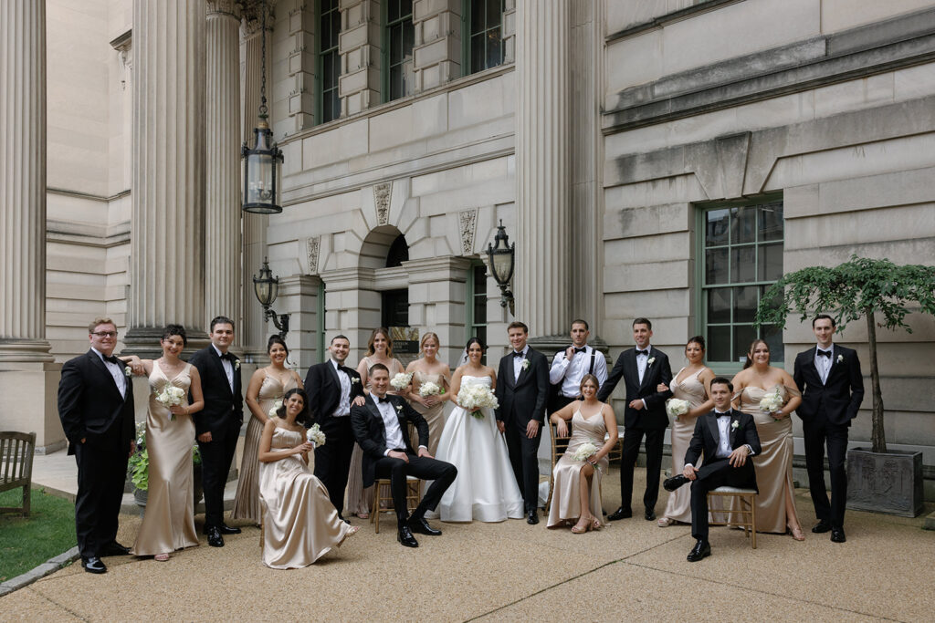 Larz Anderson wedding, Washington dc wedding, bride and groom, vida events wedding, bridal party