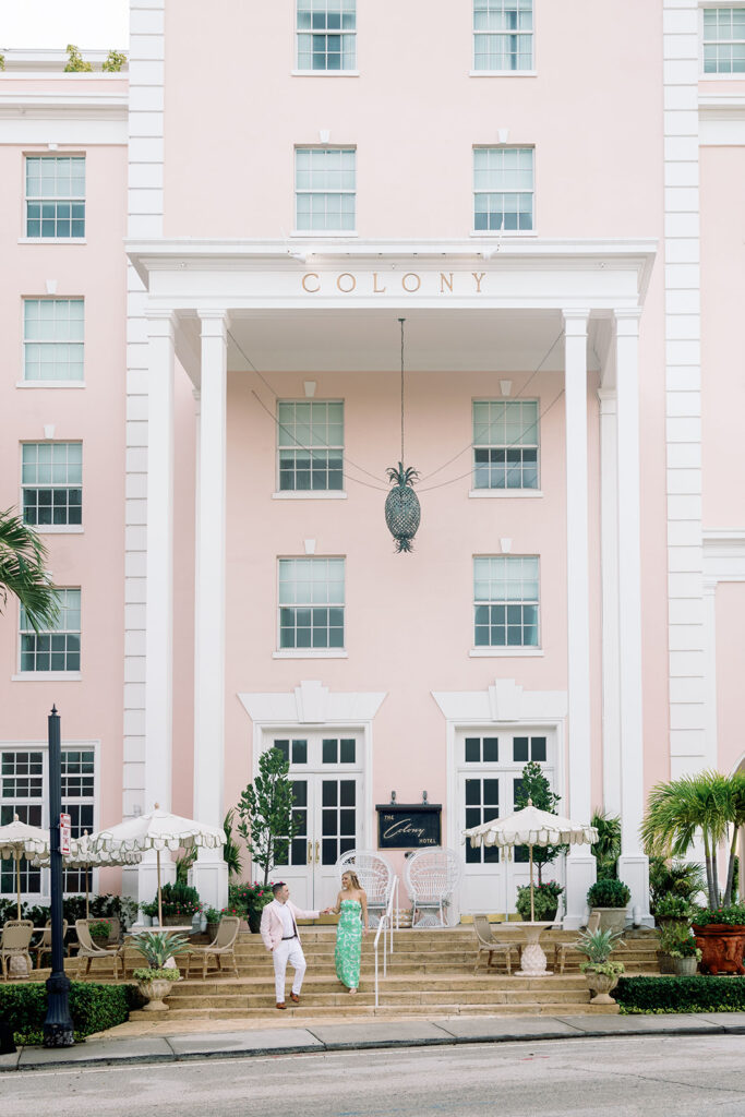 palm beach engagement shoot, the colony hotel engagement shoot, colony hotel wedding, engagement shoot, bride and groom, engaged, palm beach florida engagement