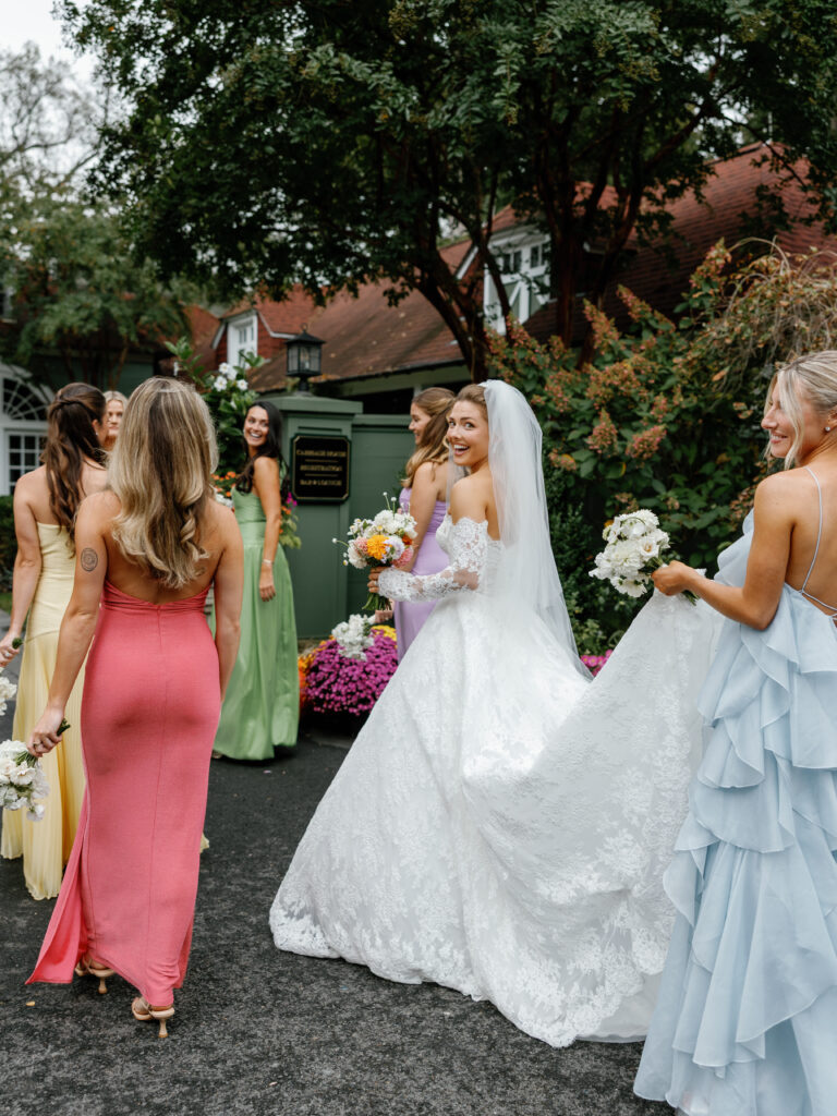goodstone inn wedding, tented wedding, virginia wedding, luxury wedding, luxury wedding planner, orange wedding, bride and bridesmaids, bridal bouquet, outdoor wedding
