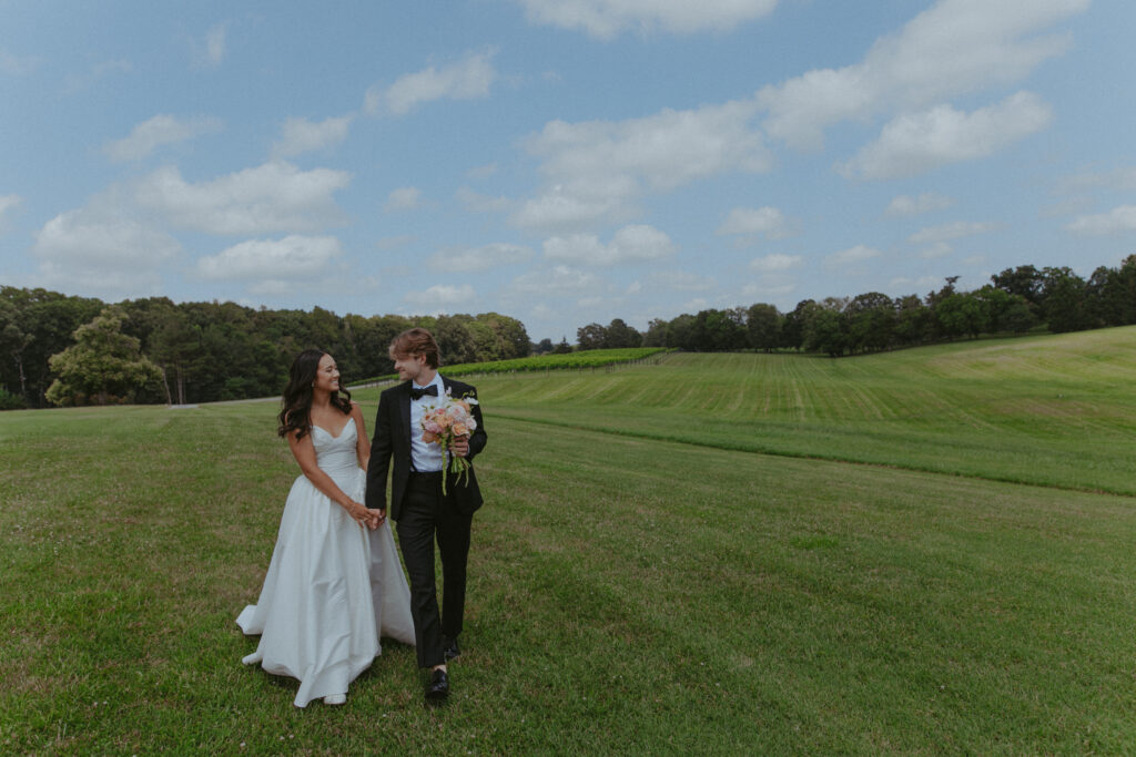 virginia wedding planner, richmond wedding venue, dover hall wedding, outdoor wedding, al fresco wedding, pastel wedding, pastel wedding bouquet, bride and groom, bridal dress