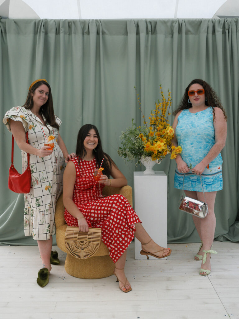 italy inspired wedding, yellow florals, wedding industry event, green draping, vida events team