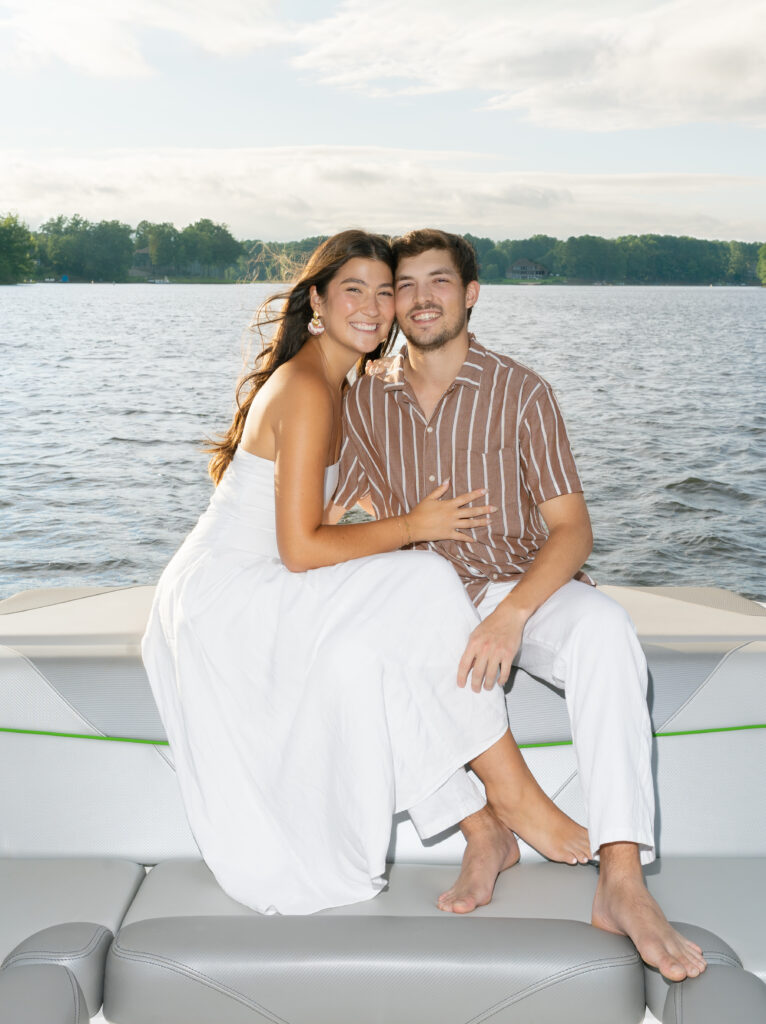 engagement shoot, bride and groom to be, engagement shoot outfit, wedding planner, dmv wedding planner, florida wedding, risse with vida events, boat engagement shoot