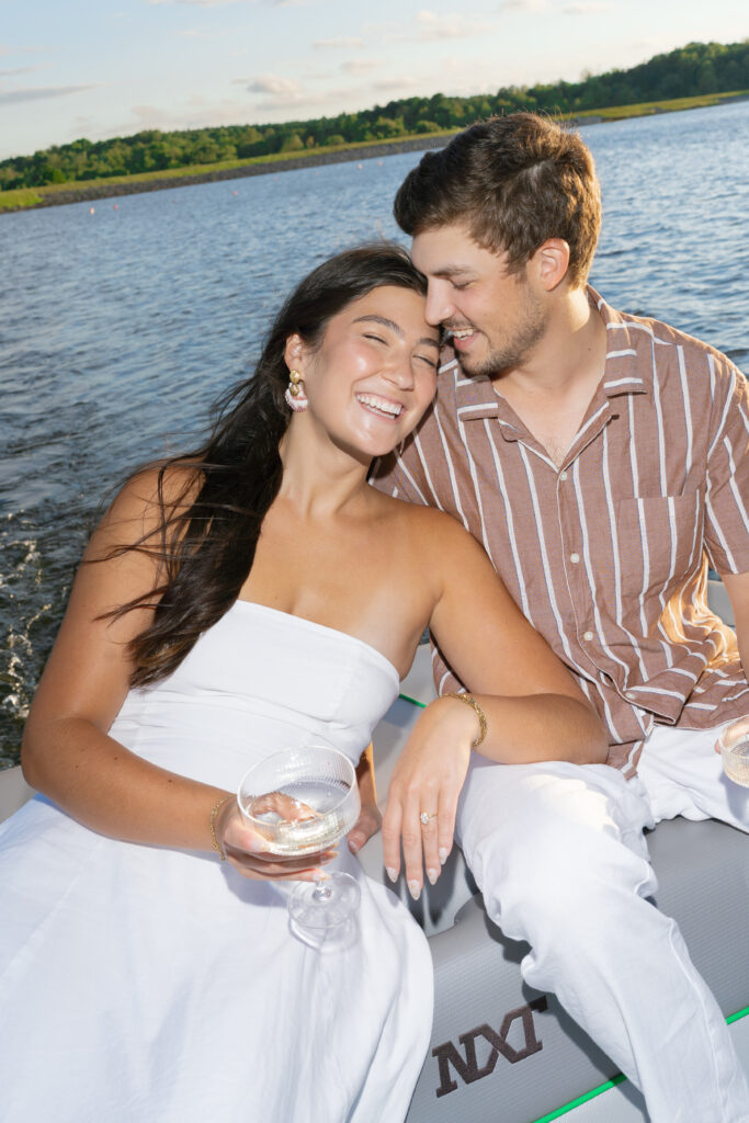 boat engagement shoot, engagement shoot, bride and groom to be, engagement shoot outfit, wedding planner, dmv wedding planner, florida wedding